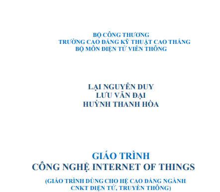Giáo trình Công nghệ internet of things: Phần 2